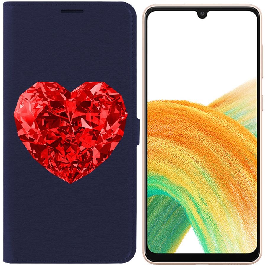 Чехол-книжка Eco Book для Samsung Galaxy A33 5G (A336) Рубиновое сердце