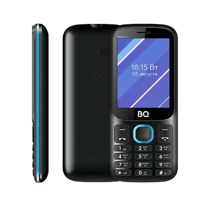 

Мобильный телефон BQ M-2820 Step XL+ черно-голубой (5074074)