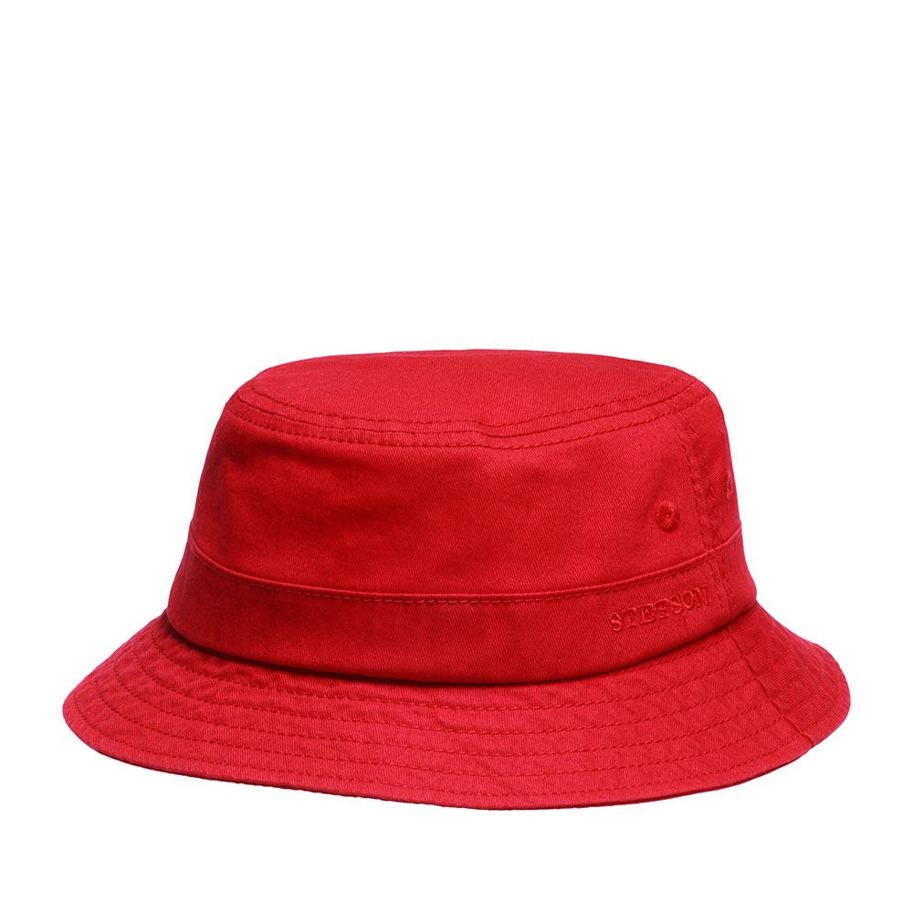 Панама унисекс Stetson 1811110 BUCKET COTTON TWILL красная, р. 57