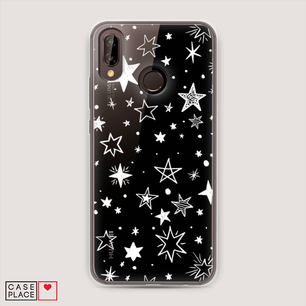 

Чехол Awog "Звездочки графика белая" для Huawei Nova 3
