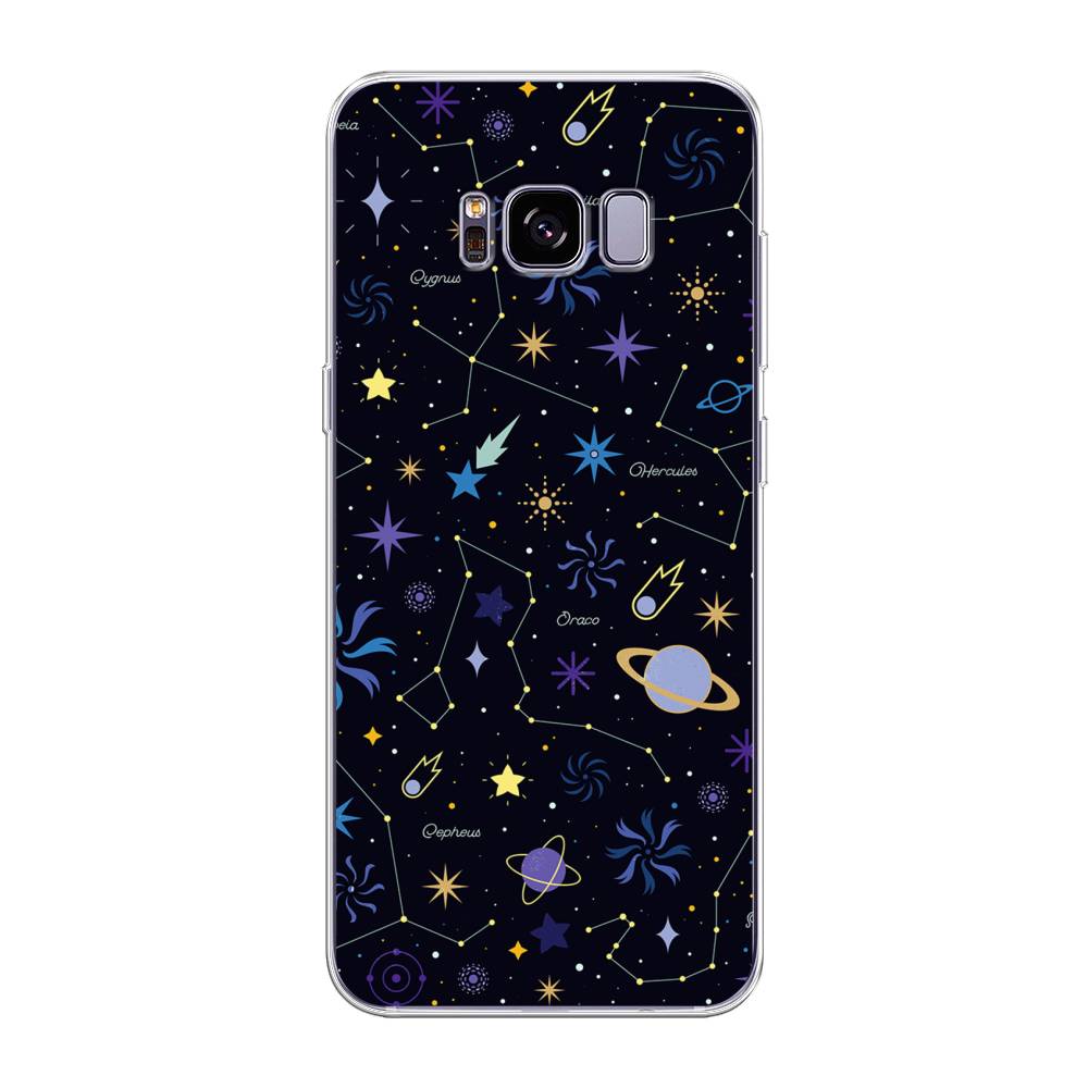 

Чехол на Samsung Galaxy S8 Plus "Цветной космос", Желтый, 24850-2