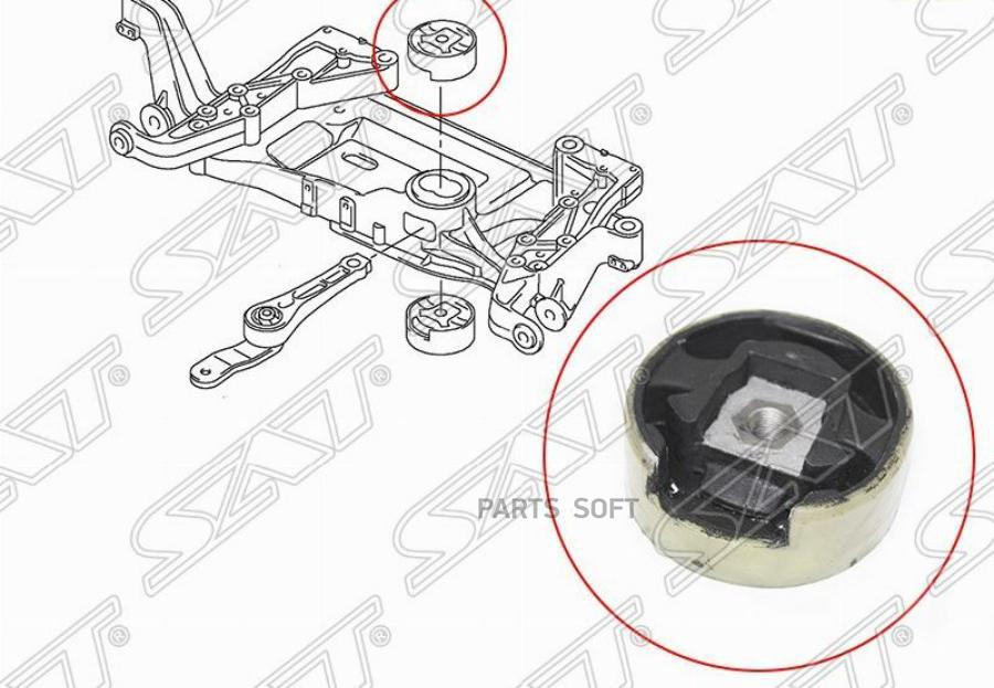 

Сайлентблок подрамника верхний VW JETTA 05-16/GOLF 03-/PASSAT 05-15/TIGUAN 07-/SKODA YETI
