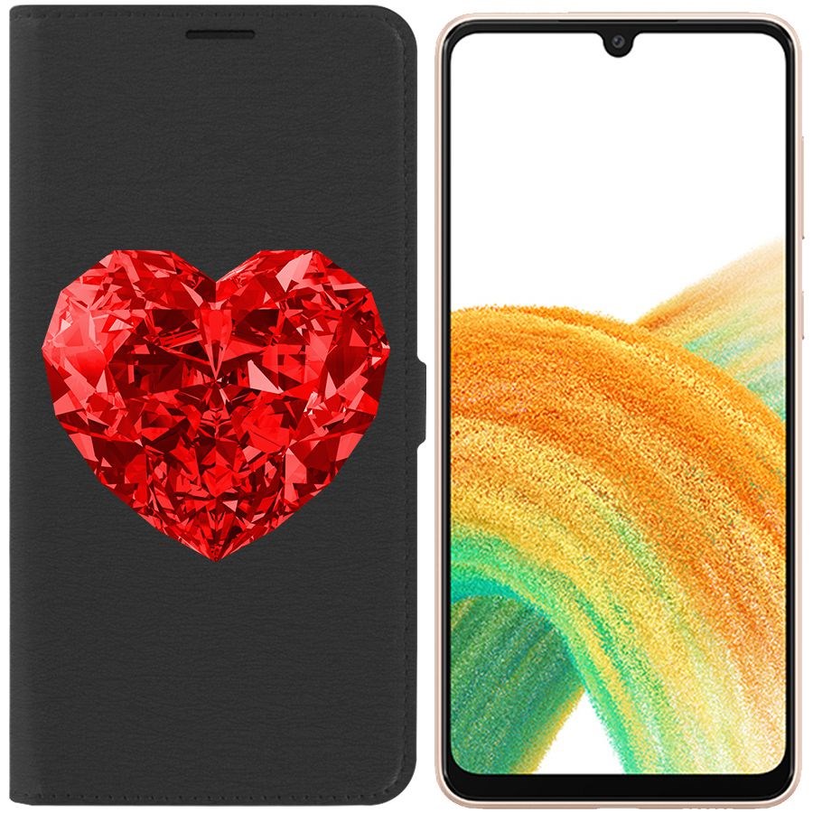 Чехол-книжка Eco Book для Samsung Galaxy A33 5G (A336) Рубиновое сердце