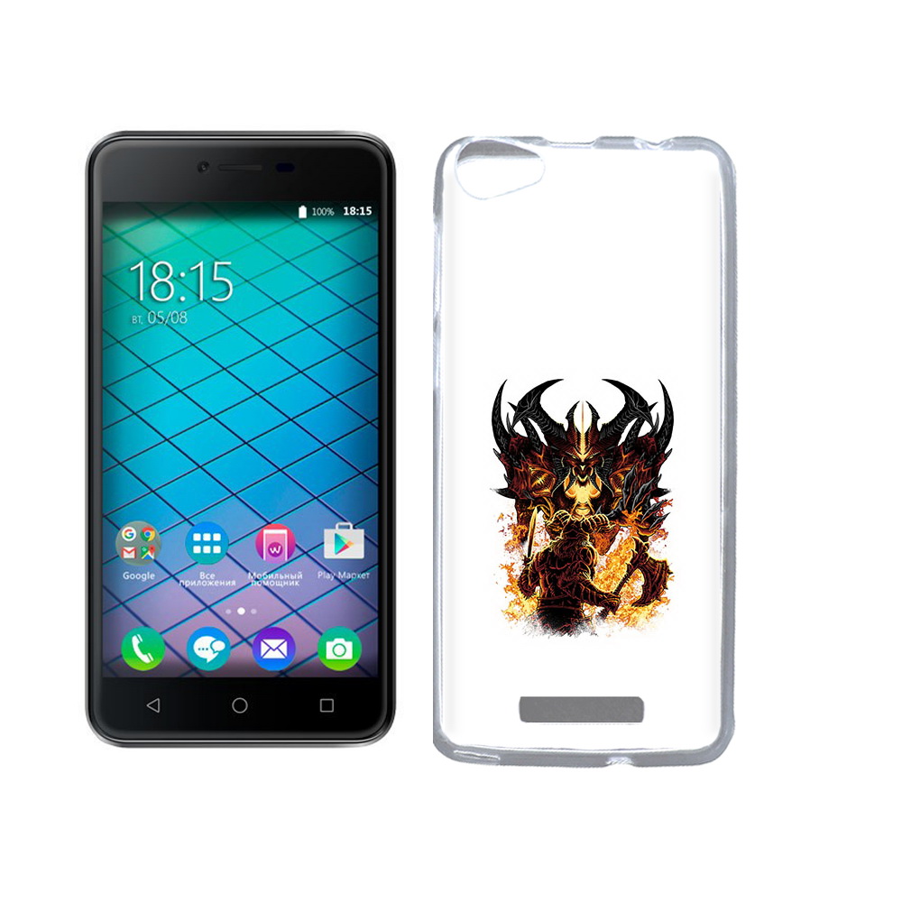 

Чехол MyPads Tocco для BQ 5059 Strike Power демон shadow fiend, Прозрачный, Tocco