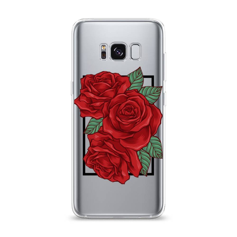 

Чехол на Samsung Galaxy S8 "Три алые розы", Красный, 24750-2