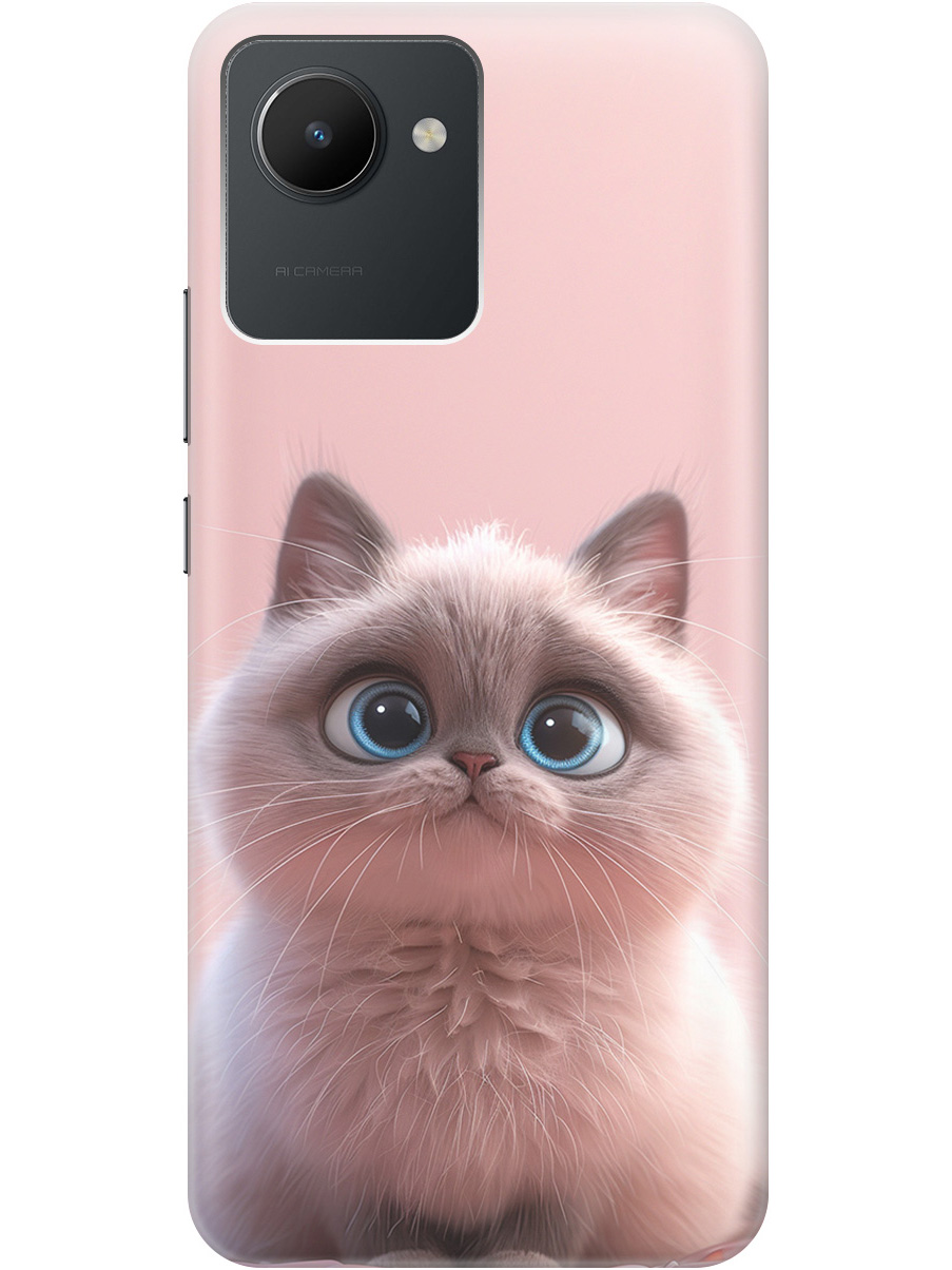 

Силиконовый чехол на realme C30 с принтом "Милейший котик", Прозрачный;розовый;серый, 766400211