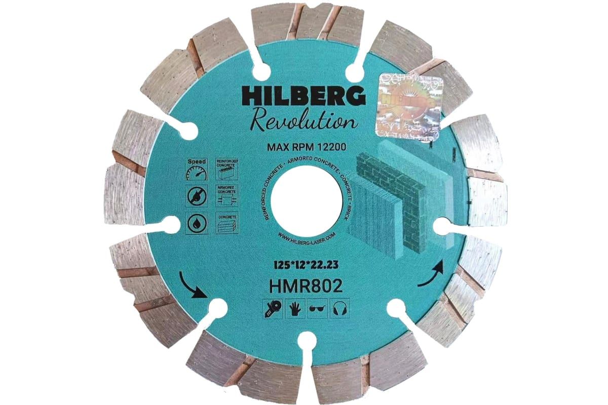 фото Диск алмазный отрезной revolution 125х22.23х12 мм hilberg hmr802