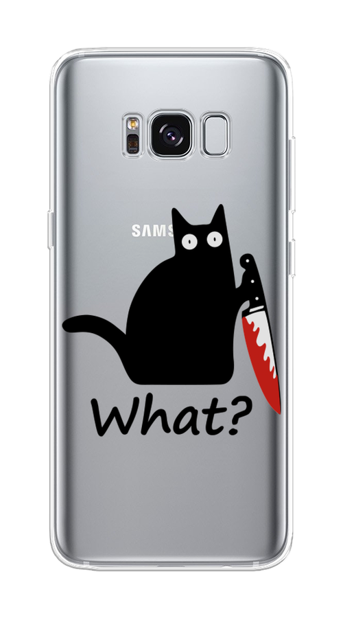 

Чехол на Samsung Galaxy S8 "Котик с ножом", Черный;красный, 24750-6