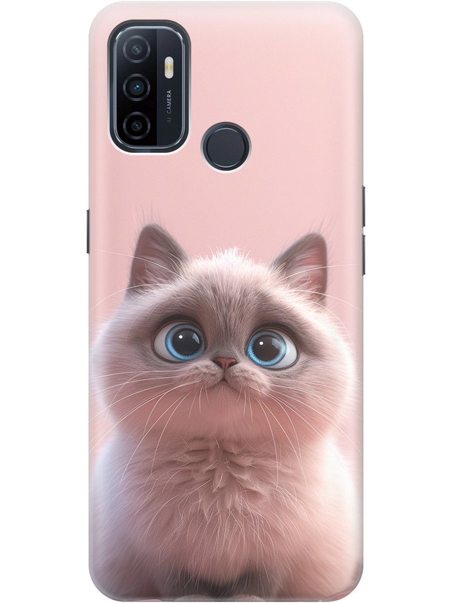 

Силиконовый чехол на Oppo A53 (2020) / A32 с принтом "Милейший котик", Прозрачный;розовый;серый, 726148711