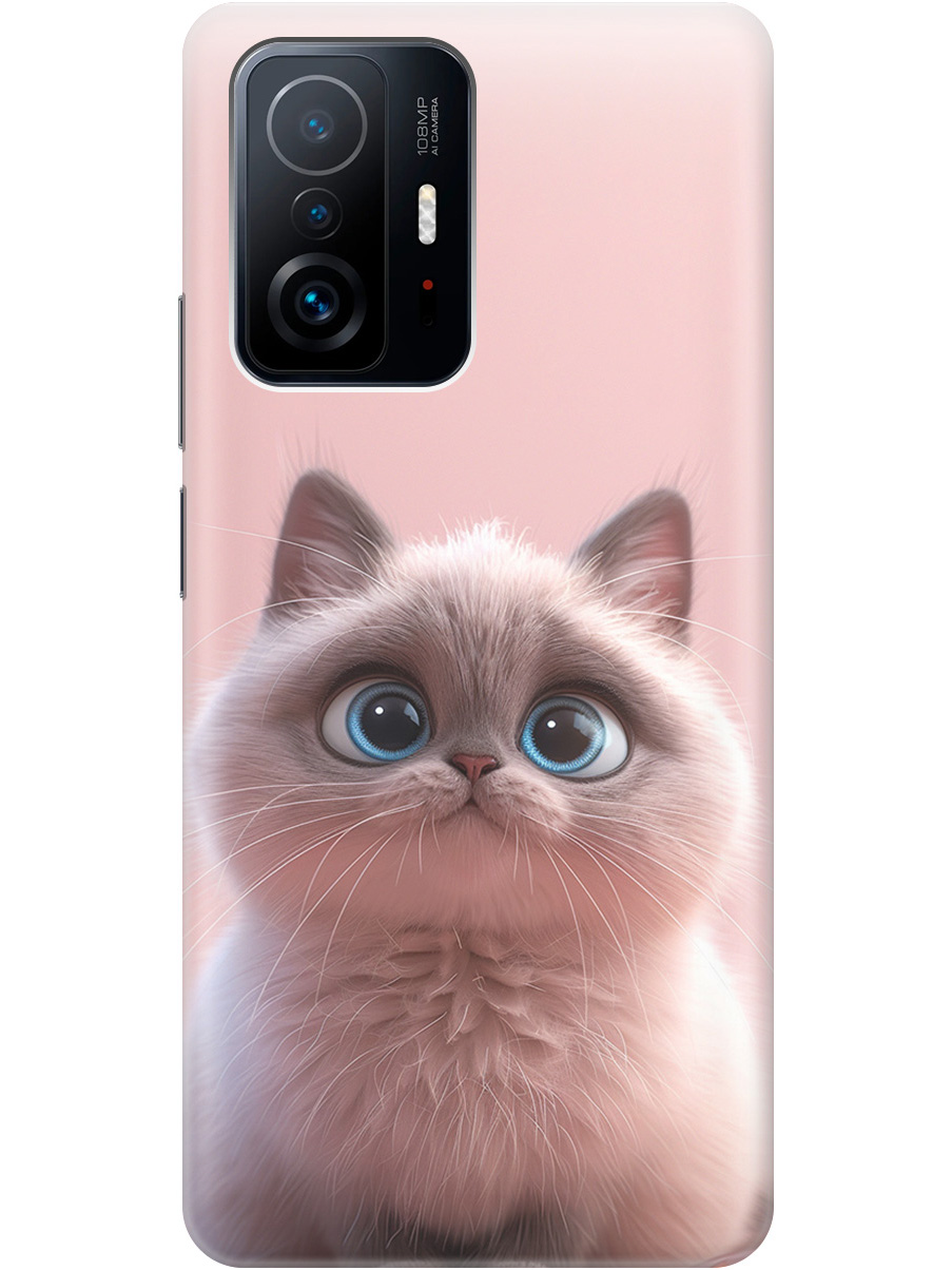 

Силиконовый чехол на Xiaomi 11T / 11T Pro с принтом "Милейший котик", Прозрачный;розовый;серый, 732395211