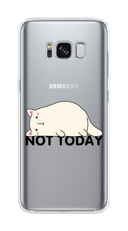 

Чехол на Samsung Galaxy S8 "Cat not today", Белый;розовый;черный, 24750-1