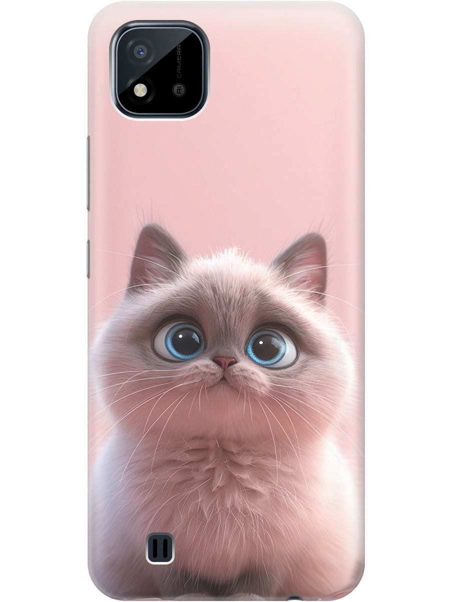 

Силиконовый чехол на realme C20 / C11 (2021) с принтом "Милейший котик", Прозрачный;розовый;серый, 726147411