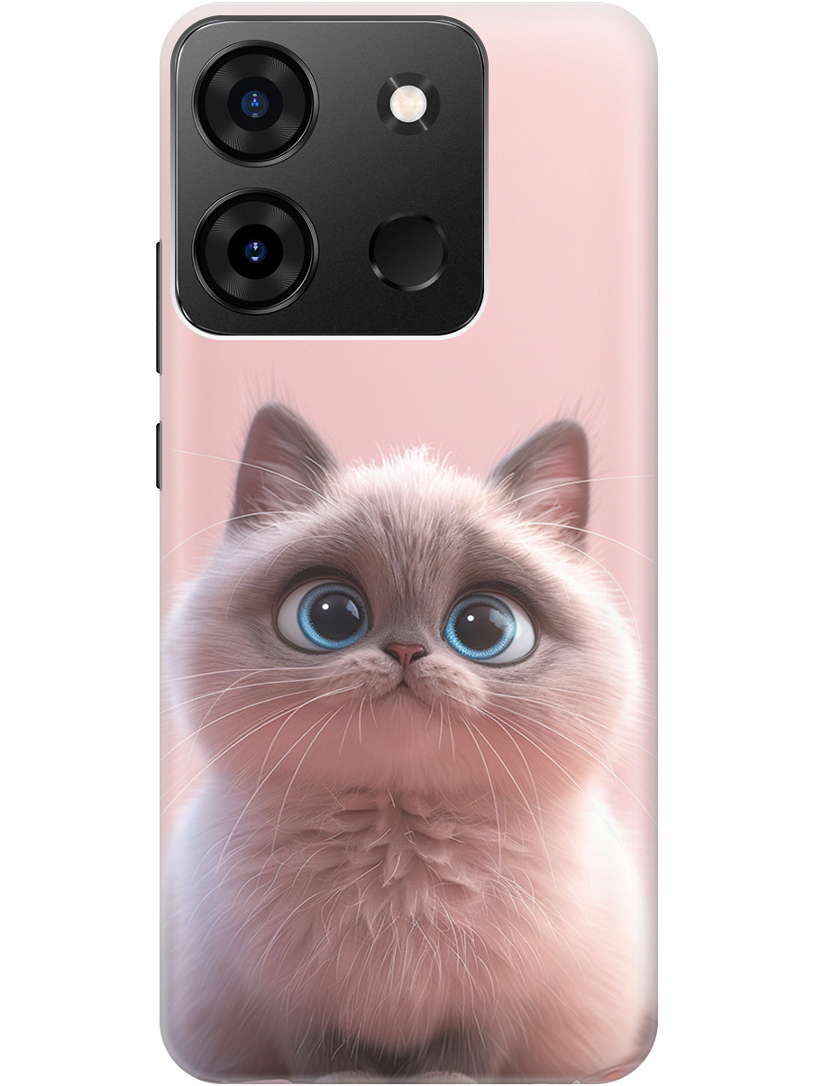 

Силиконовый чехол на Infinix Smart 7 Plus с принтом "Милейший котик", Прозрачный;розовый;серый, 773941911