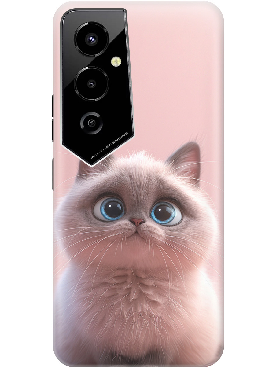 

Силиконовый чехол на Tecno Pova 4 Pro с принтом "Милейший котик", Прозрачный;розовый;серый, 762091511