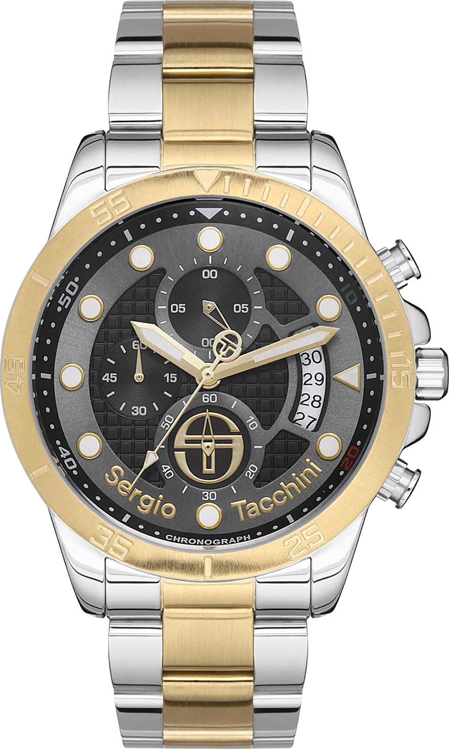 фото Наручные часы мужские sergio tacchini st.1.10202-3 серебристые/золотистые