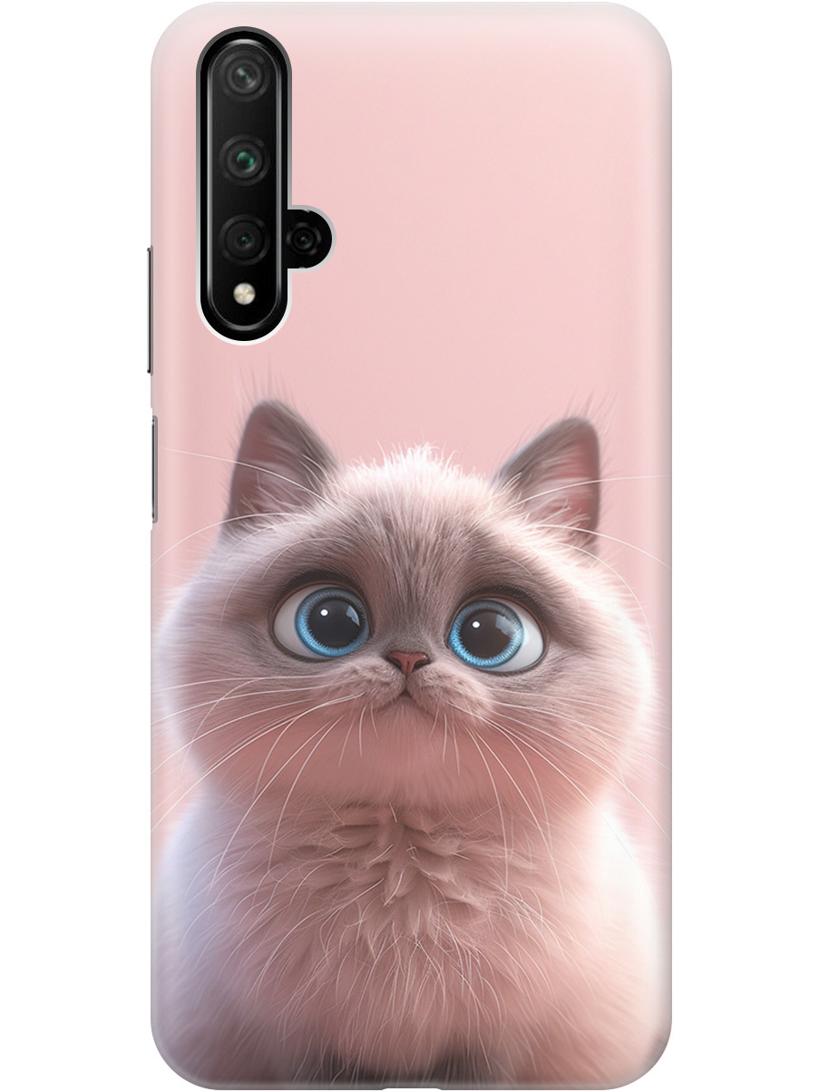 

Силиконовый чехол на Honor 20 / Huawei Nova 5T с принтом "Милейший котик", Прозрачный;розовый;серый, 721508911