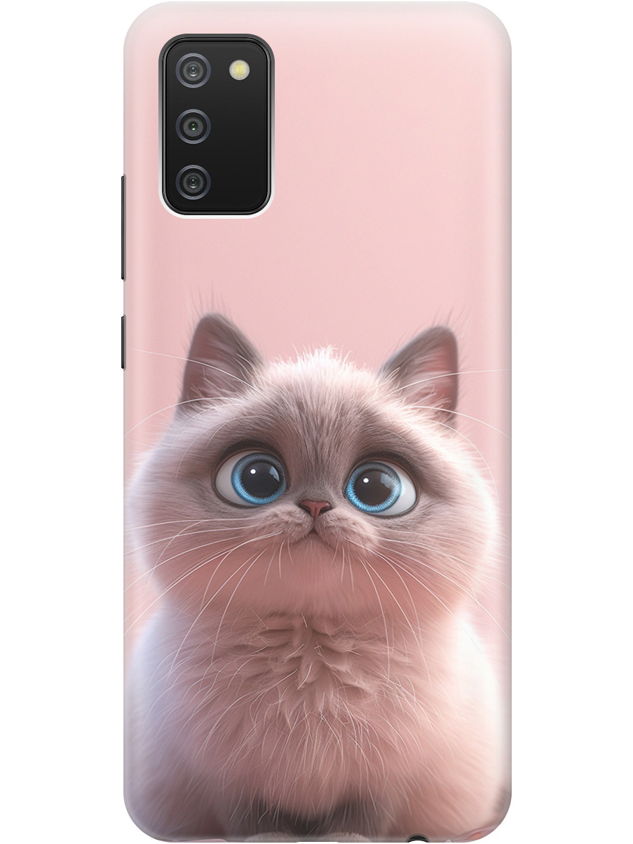 

Силиконовый чехол на Samsung Galaxy A02s с принтом "Милейший котик", Прозрачный;розовый;серый, 723602911