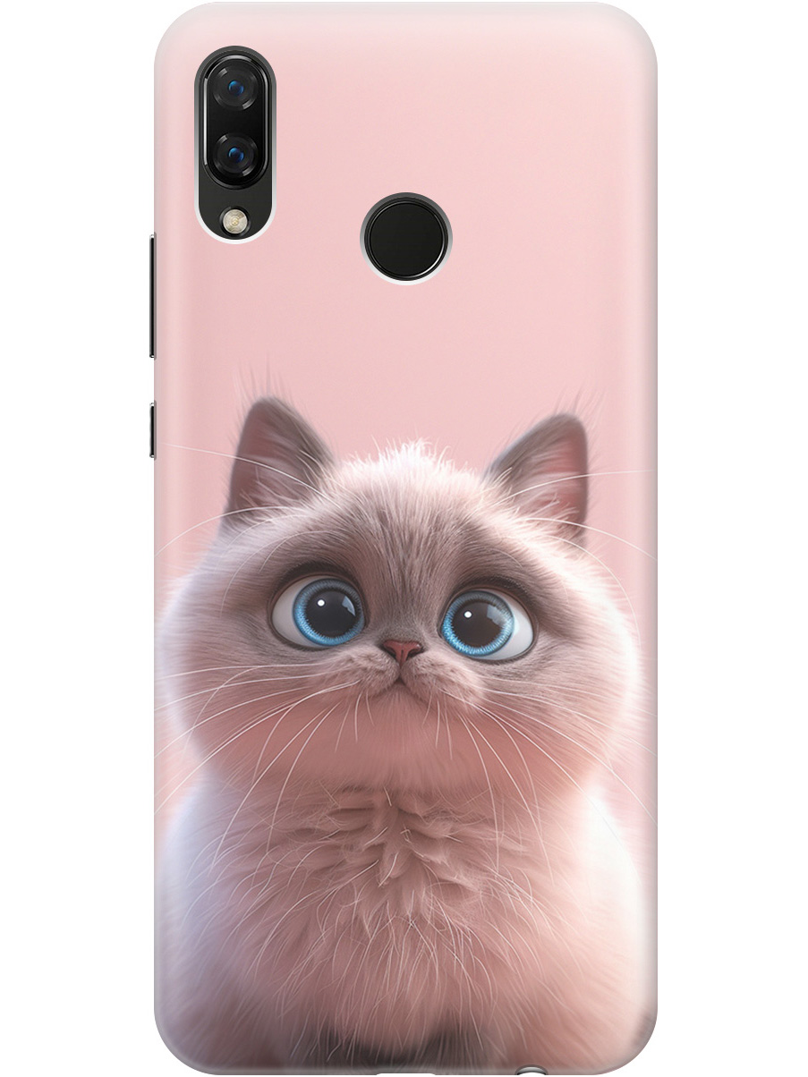 

Силиконовый чехол на Huawei Nova 3 с принтом "Милейший котик", Прозрачный;розовый;серый, 718981111