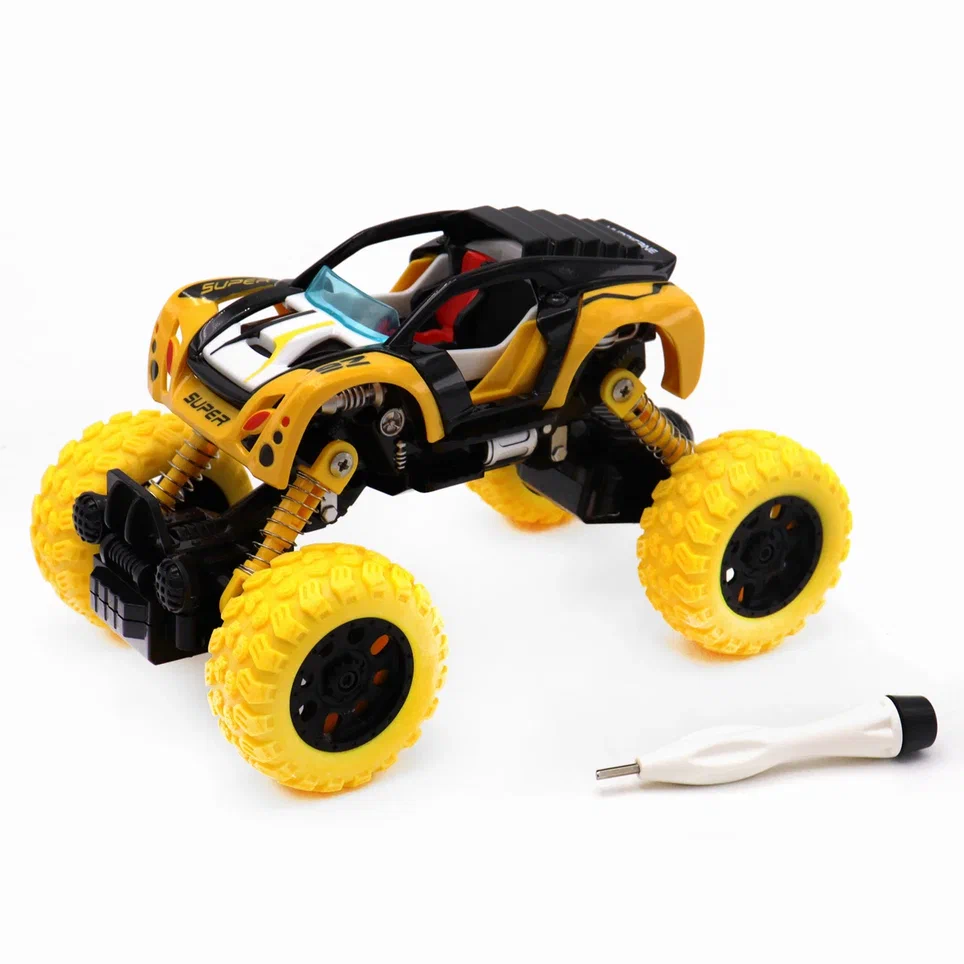 Funky Toys Машинка багги Diy 17 см, металлическая желтого цвета