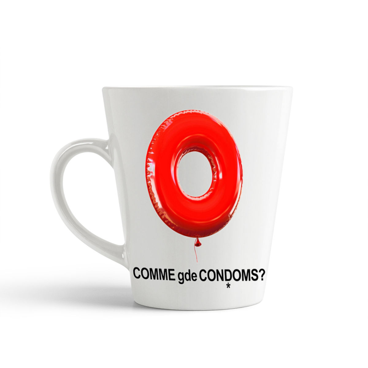 

Кружка-латте CoolPodarok Comme gde condoms