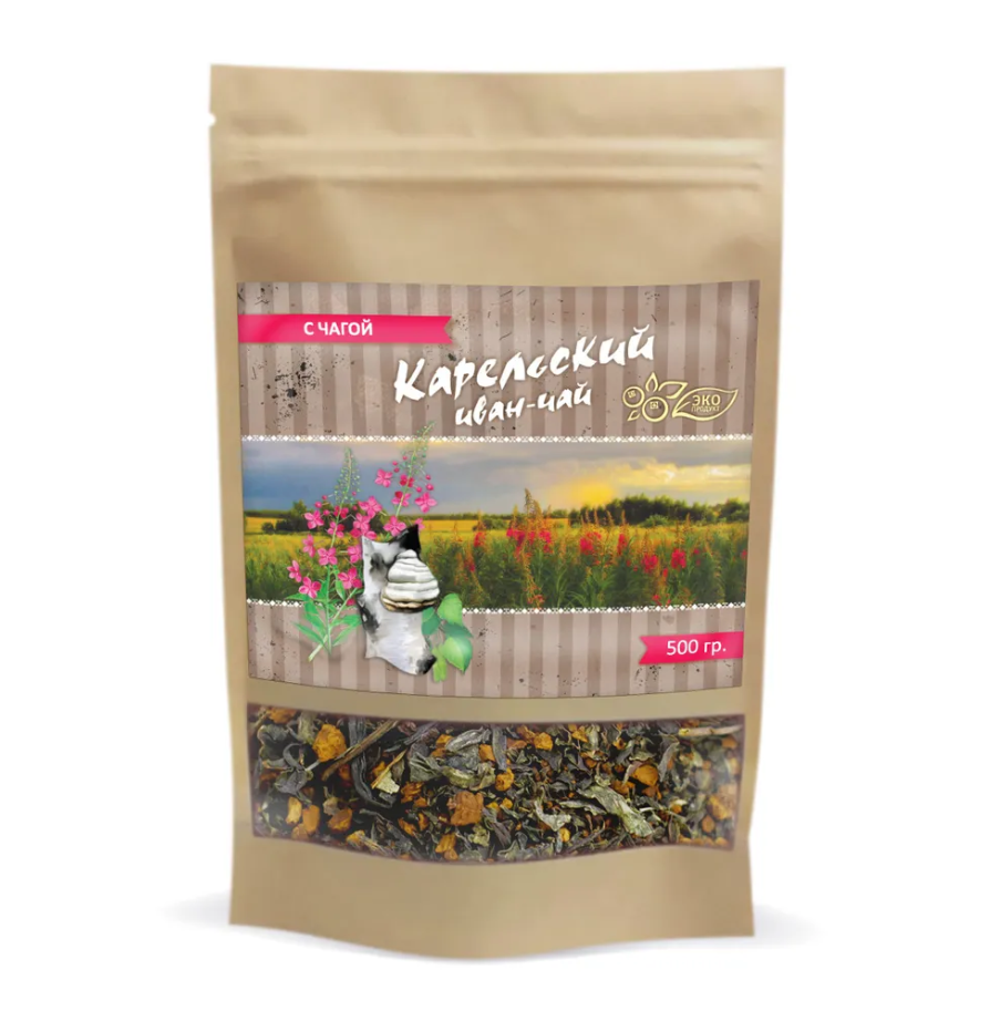 Иван-Чай листовой ДоброДед ферментированный с чагой, 500 г
