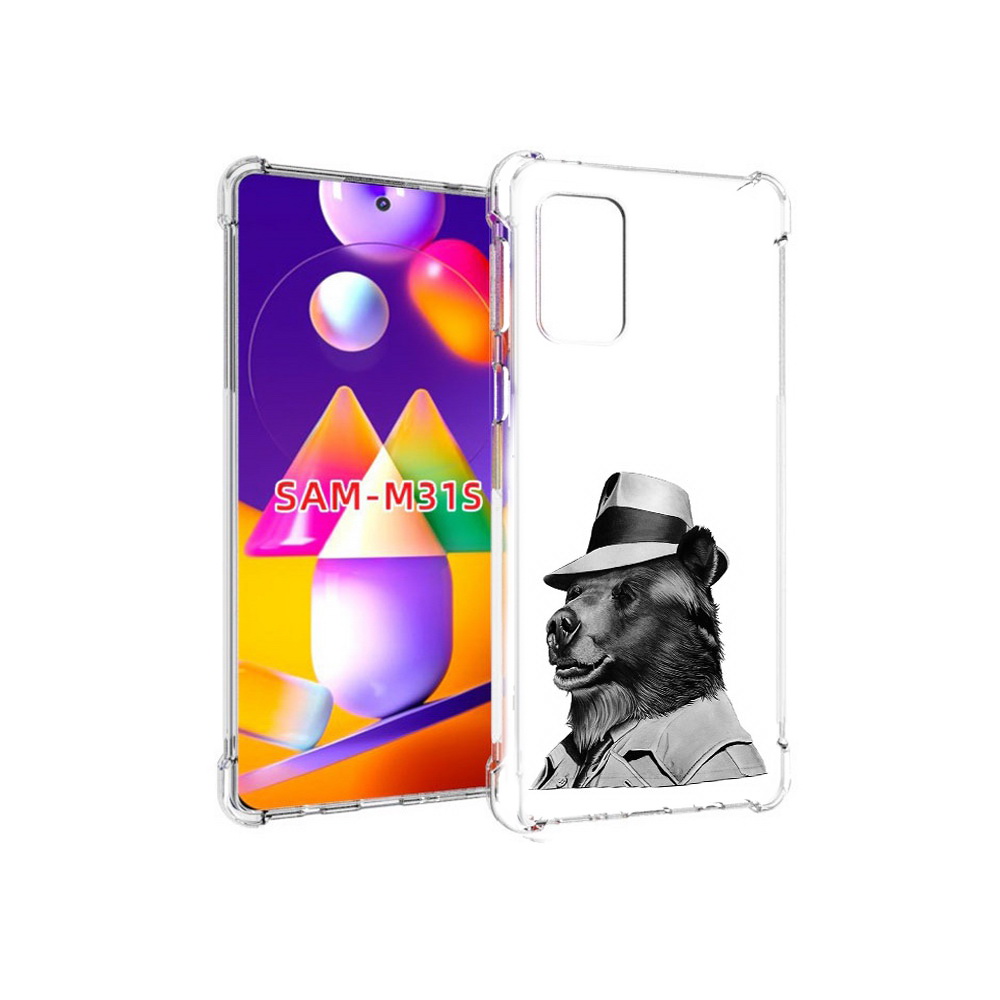 Чехол MyPads Tocco для Samsung Galaxy M31s медведь в шляпе (PT152186.489.465)
