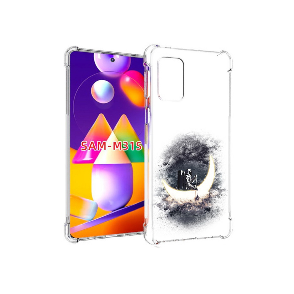 

Чехол MyPads Tocco для Samsung Galaxy M31s лунный путешественник (PT152186.489.448), Прозрачный, Tocco
