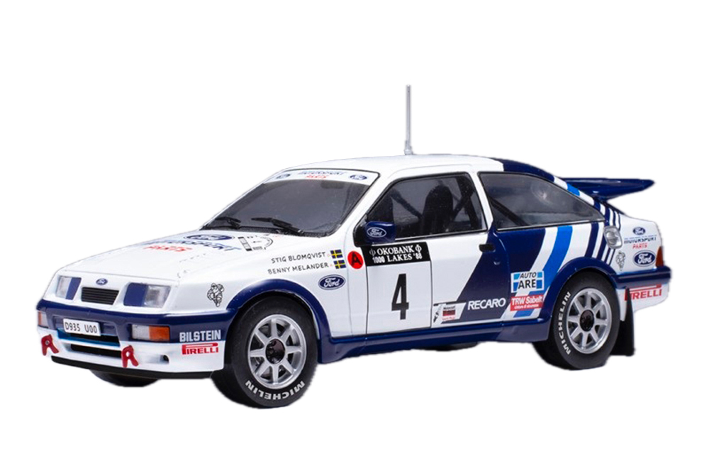 

Ford sierra rs cosworth #4 "ford motor co ltd" blomqvist/melander 5 место rally 1000 озер, Белый