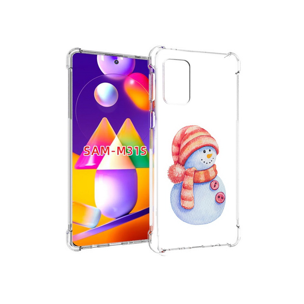 

Чехол MyPads Tocco для Samsung Galaxy M31s Веселый снеговик (PT152186.489.44), Прозрачный, Tocco