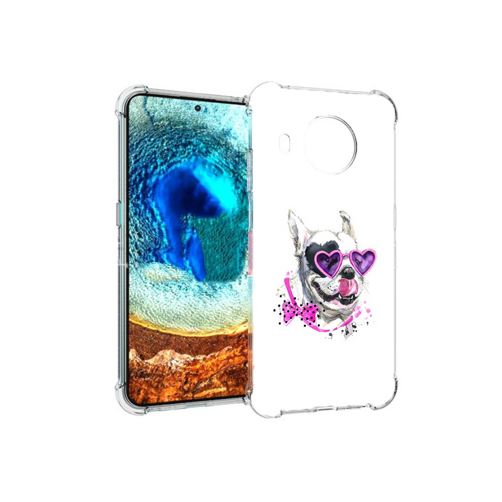 

Чехол MyPads Tocco для Nokia X20 акварельный пёс (PT159436.101.218), Прозрачный, Tocco