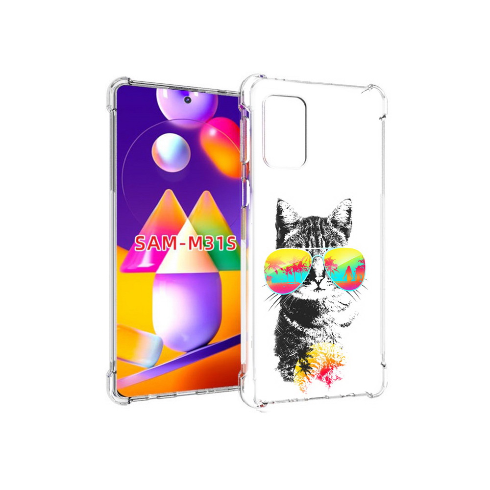 

Чехол MyPads Tocco для Samsung Galaxy M31s крутой кот (PT152186.489.425), Прозрачный, Tocco