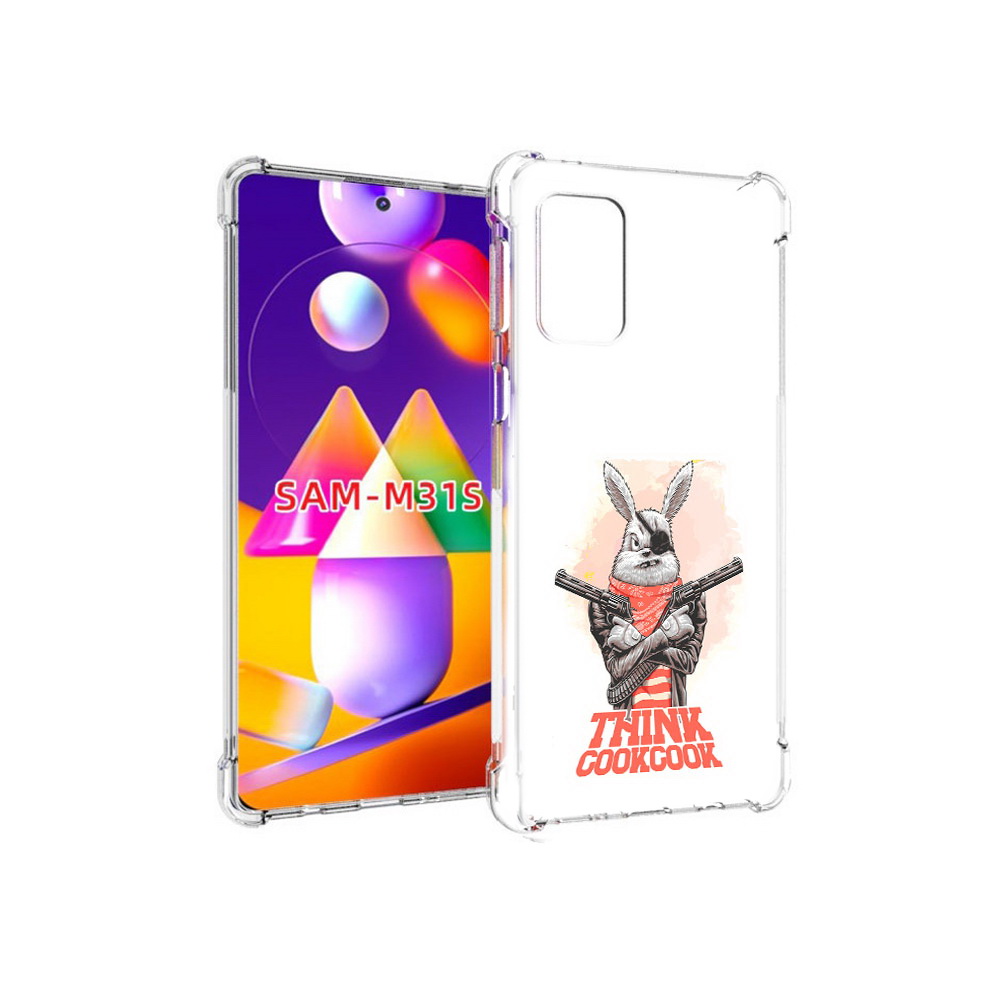 

Чехол MyPads Tocco для Samsung Galaxy M31s кролик пират (PT152186.489.419), Прозрачный, Tocco