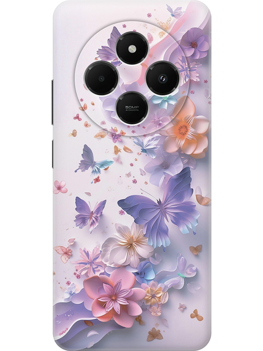 

Силиконовый чехол на Xiaomi Redmi 14C / Poco C75 с принтом 868507, Прозрачный;розовый;фиолетовый, 786715722