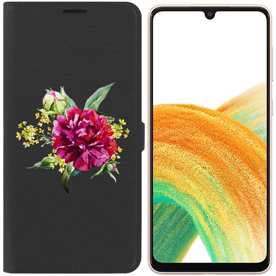 Чехол-книжка Eco Book для Samsung Galaxy A33 5G (A336) Цветочная акварель