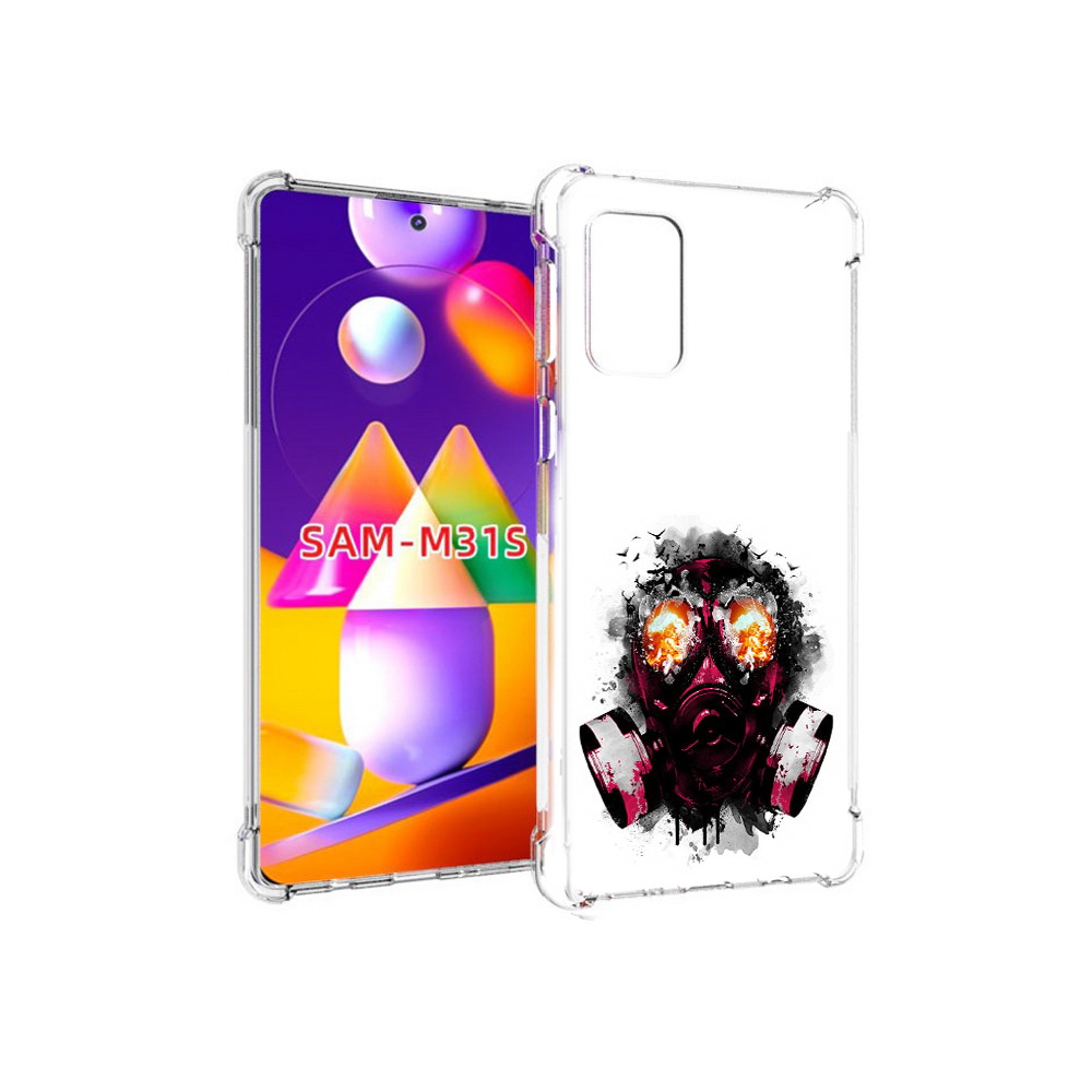 

Чехол MyPads Tocco для Samsung Galaxy M31s красный противогаз (PT152186.489.412), Прозрачный, Tocco