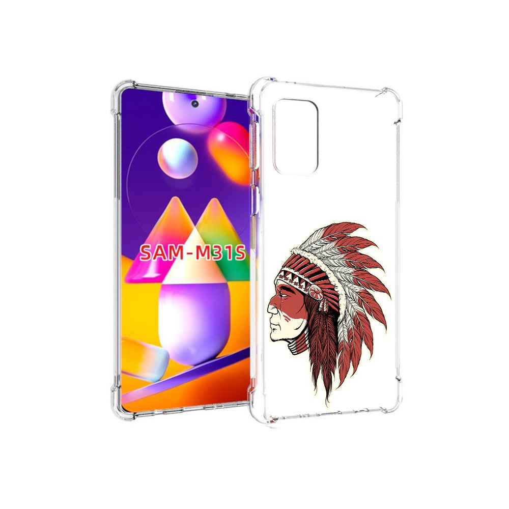 

Чехол MyPads Tocco для Samsung Galaxy M31s красный индеец (PT152186.489.411), Прозрачный, Tocco