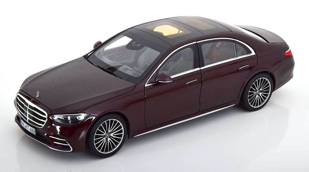 

Mercedes W223 s-class amg-line 2021 red metallic / мерседес с-класс темно красный, Бордовый