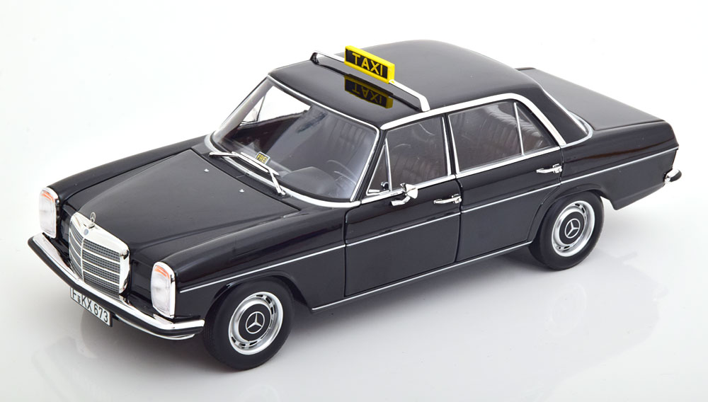 Модель коллекционная NOREV Mercedes W115 200 taxi 1968 black / мерседес 200 такси черный