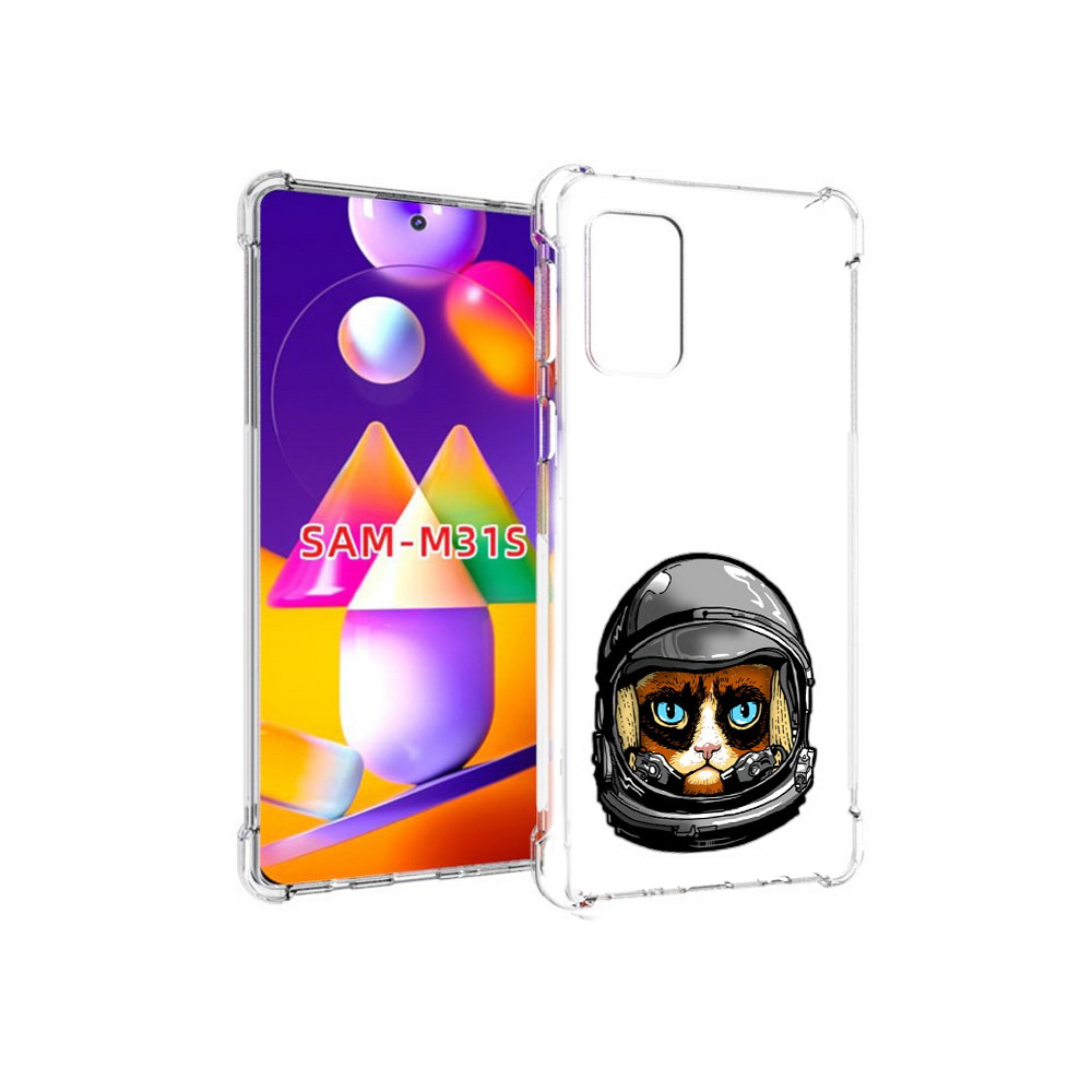 

Чехол MyPads Tocco для Samsung Galaxy M31s кот космонавт (PT152186.489.400), Прозрачный, Tocco