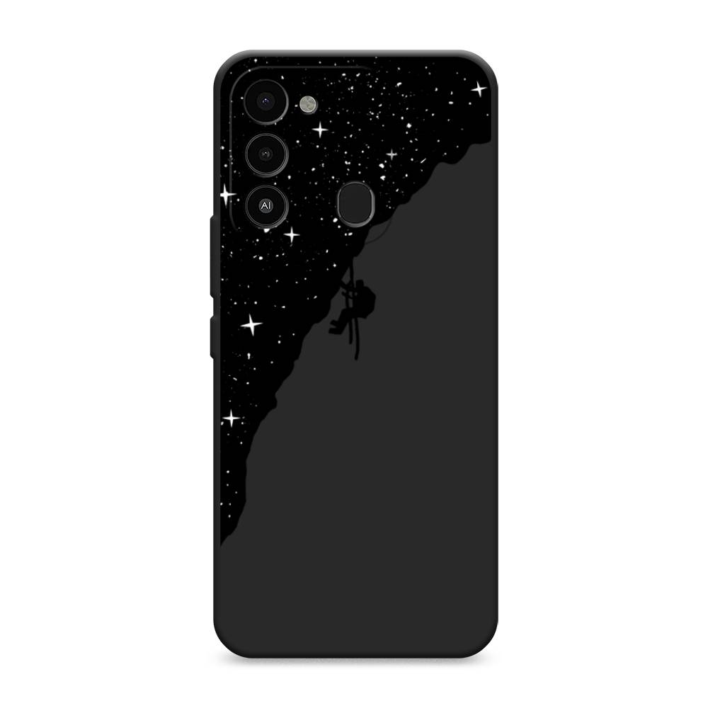 

Чехол Awog "Скалолаз в космосе" на Tecno Spark 9 / Техно Спарк 9, Черный;белый