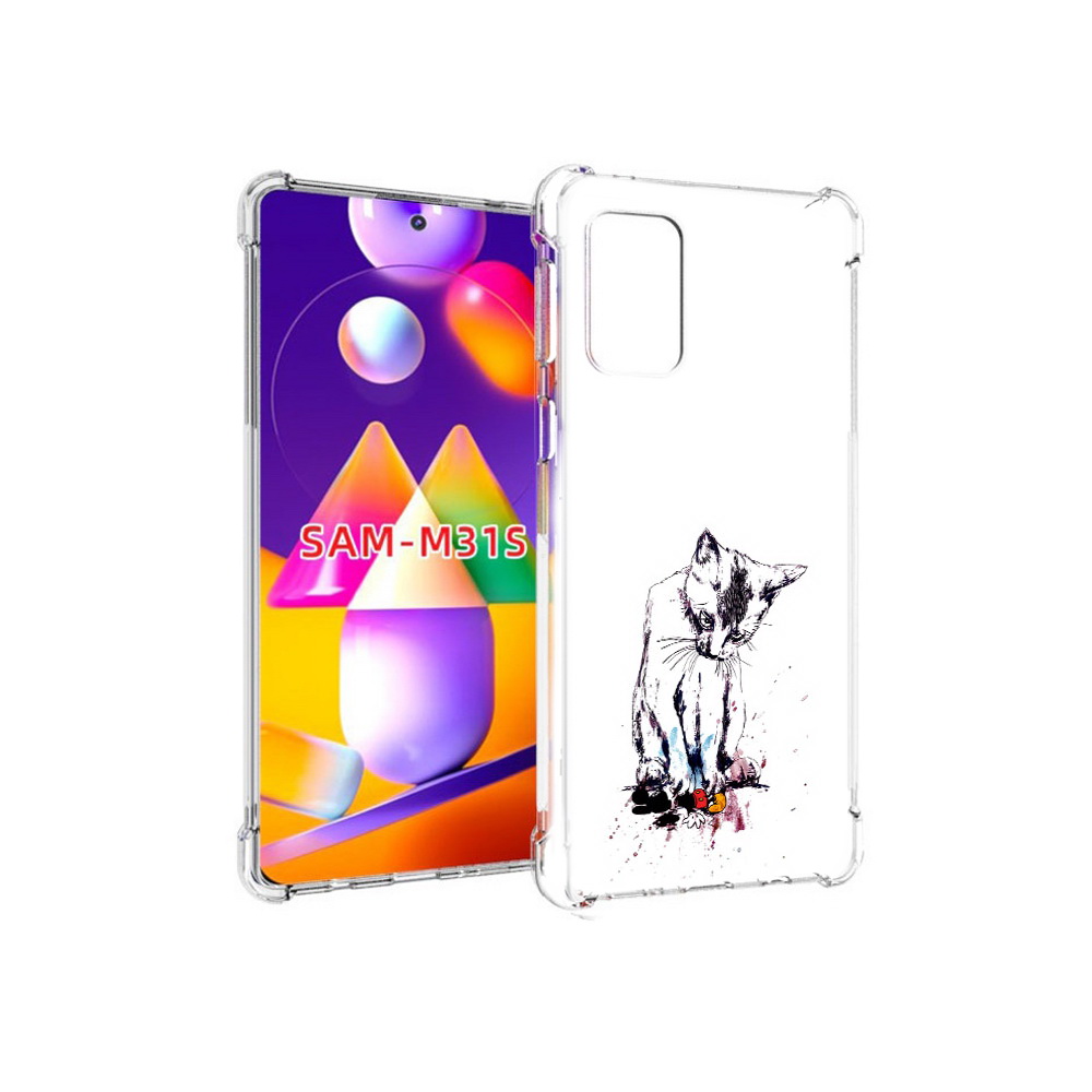 

Чехол MyPads Tocco для Samsung Galaxy M31s кот и микки (PT152186.489.399), Прозрачный, Tocco
