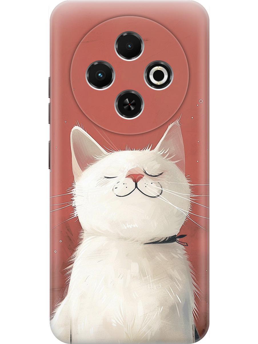 

Силиконовый чехол на Tecno Spark 30C с принтом "Гордый котик", Прозрачный;белый;красный, 786716312