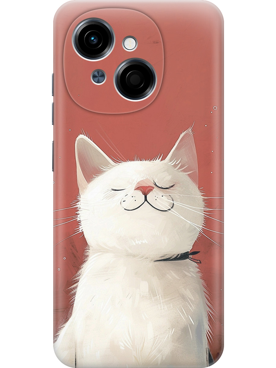 

Силиконовый чехол на Tecno Spark Go 1 / Pop 9 с принтом "Гордый котик", Прозрачный;белый;красный, 786716912