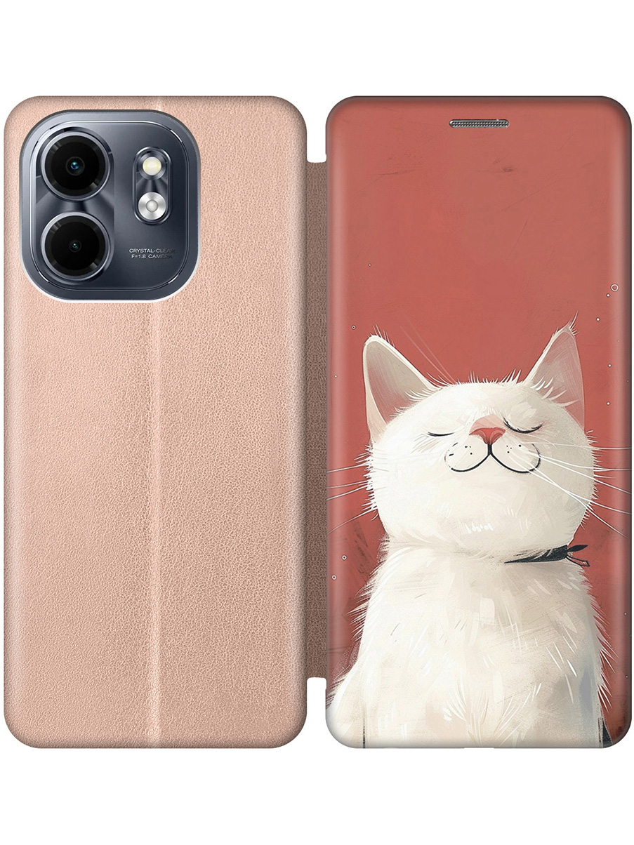 

Чехол-книжка на Infinix Hot 50i / Smart 9 с принтом "Гордый котик" золотой, Золотистый;белый;красный, 786719312