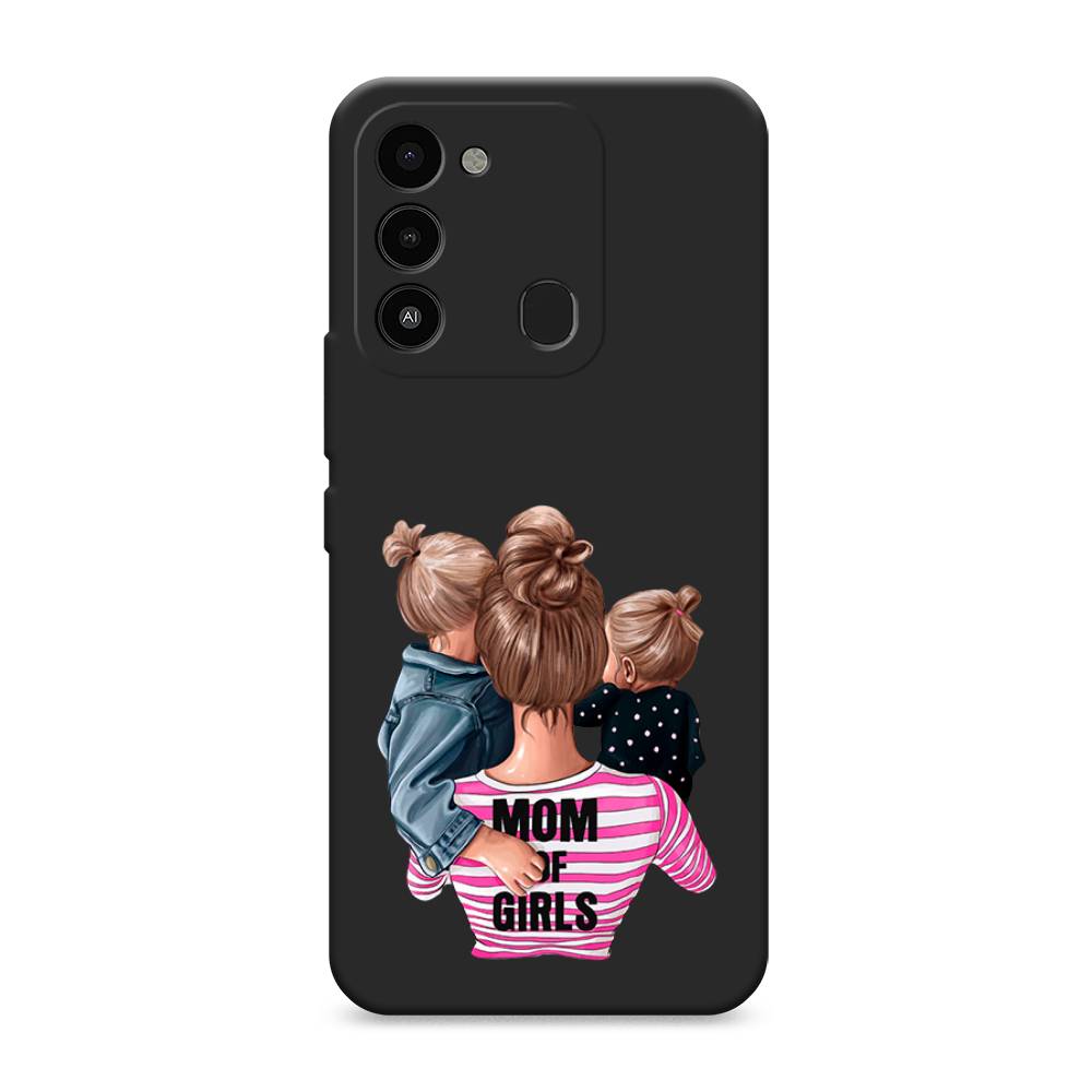 

Чехол Awog "Mom of Girls" на Tecno Spark 9 / Техно Спарк 9, Синий;розовый;черный