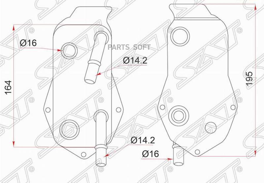 

Sat Радиатор Масляный Bmw 1-Series E81/E82/E87/E88 04-11/3-Series E90/E91/E92/E93 05-/X1 E