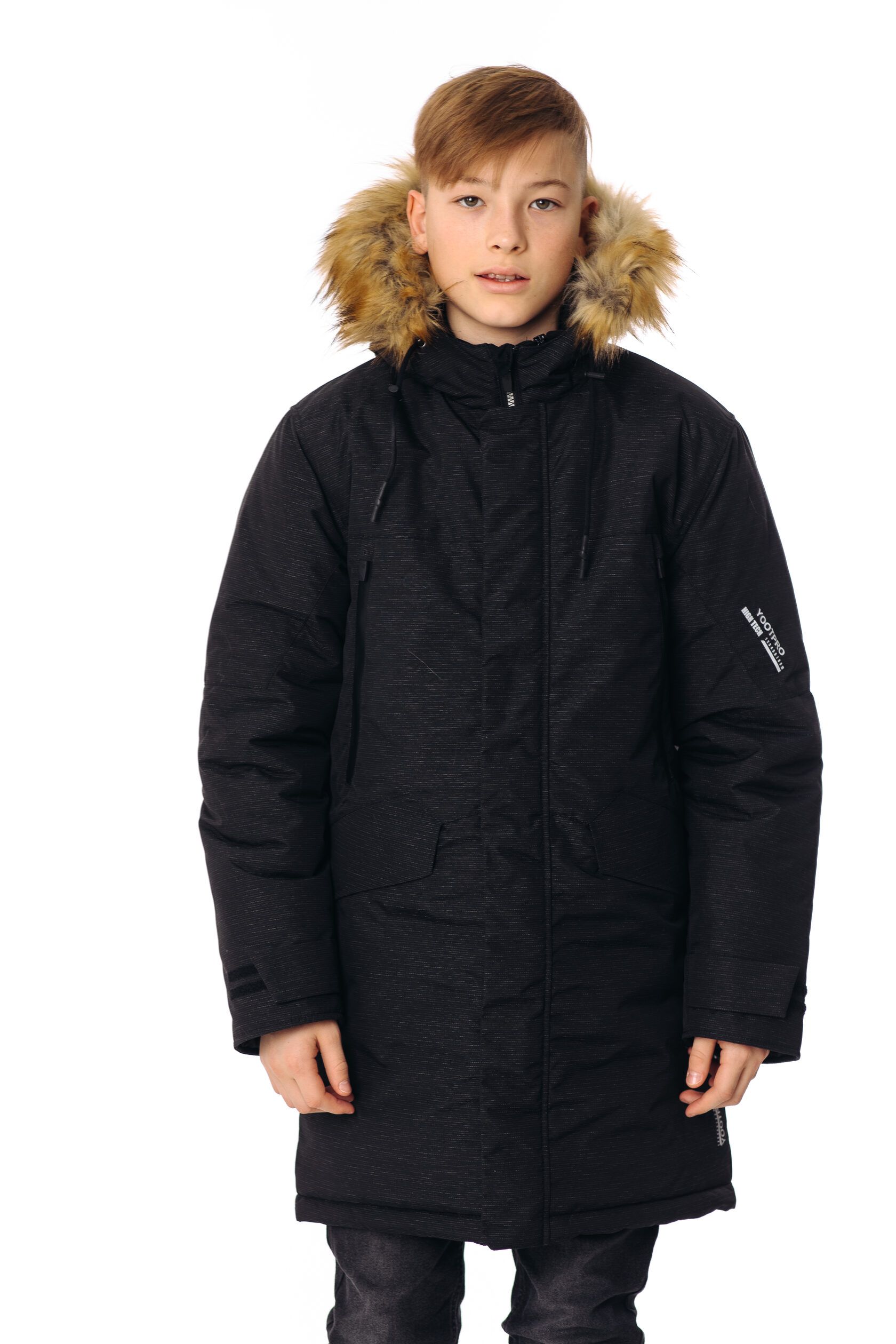 Куртка детская Yoot 6681, черный, 146