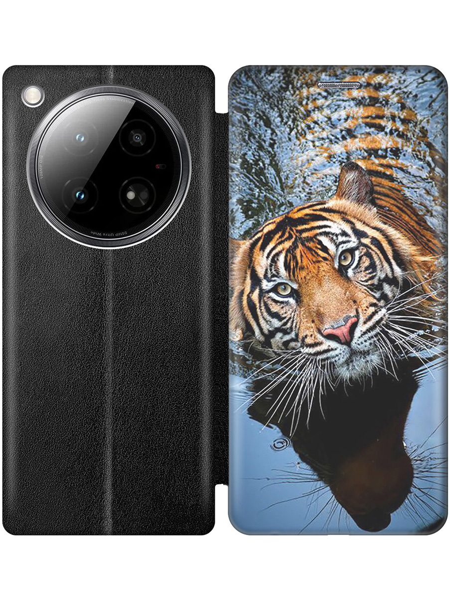 

Чехол-книжка на Infinix Zero 40 4G с принтом "Тигр купается" черный, Черный;голубой;оранжевый, 786722313