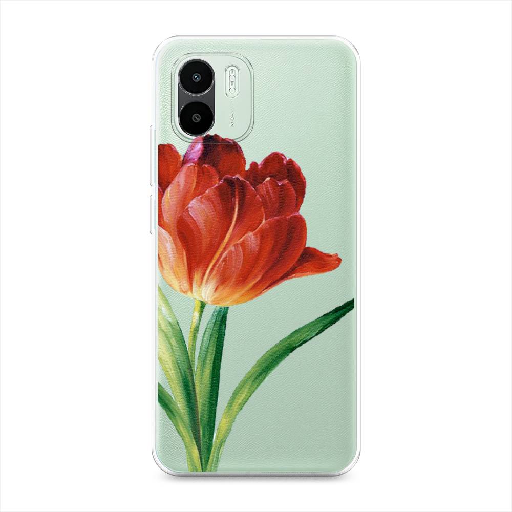 

Чехол Awog на Redmi A1 / Редми A1 "Красный тюльпан", Оранжевый;зеленый