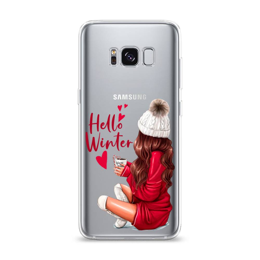 

Чехол на Samsung Galaxy S8 "Hello winter", Красный;белый;коричневый, 24750-5